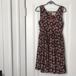 Floral pattern lined dress